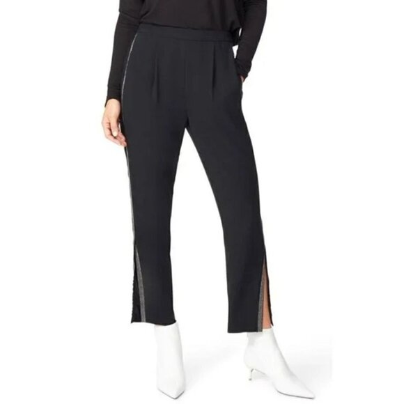 NWT Habitual Size M Pull on Trousers Ankle Pants Embellished Black MSRP $168 - Picture 1 of 13